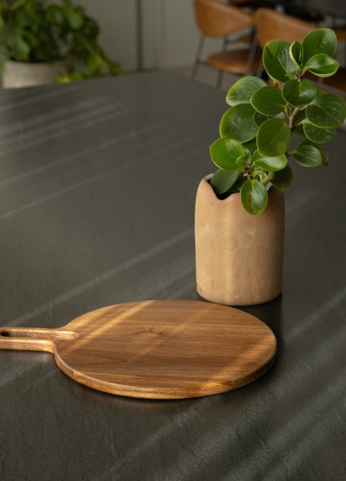 Natural jute, wood and woven textures used to soften a room
