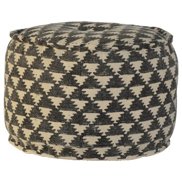 Jute Durrie Round Footstool